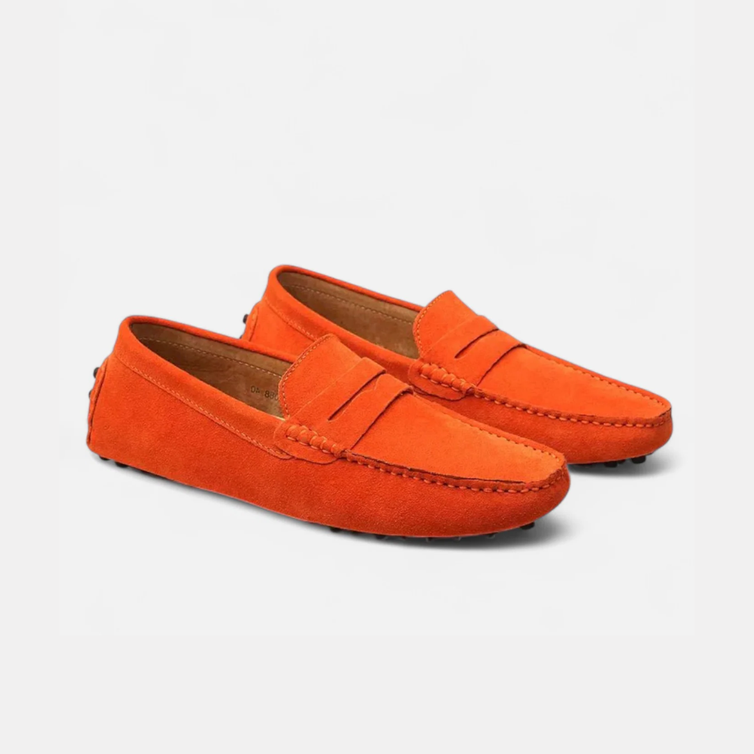 Basile | Homme Mocassins en Daim à Picots