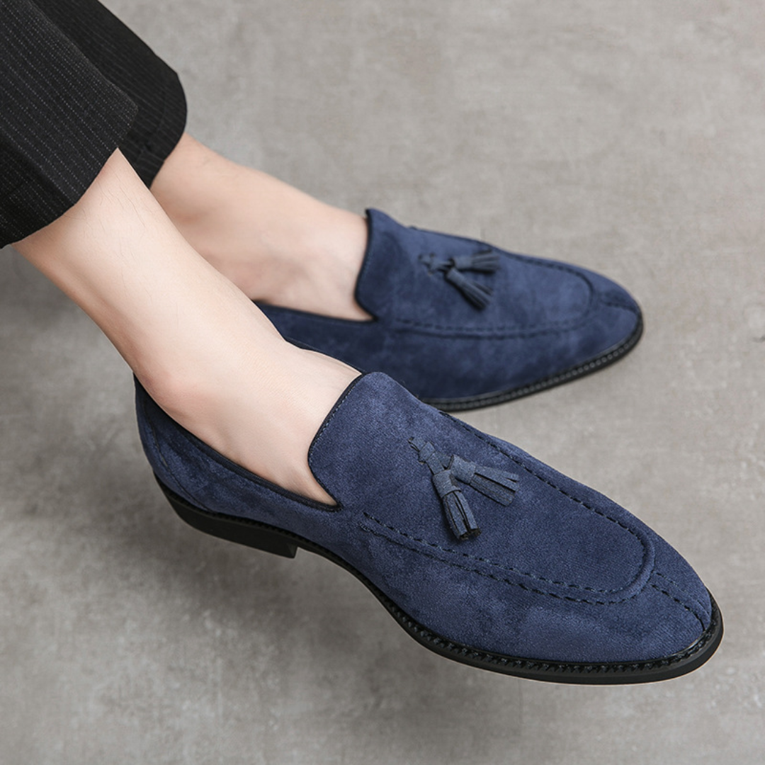 Belrois | Mocassins en Daim Souple avec Pampilles pour Homme – Confort et Raffinement