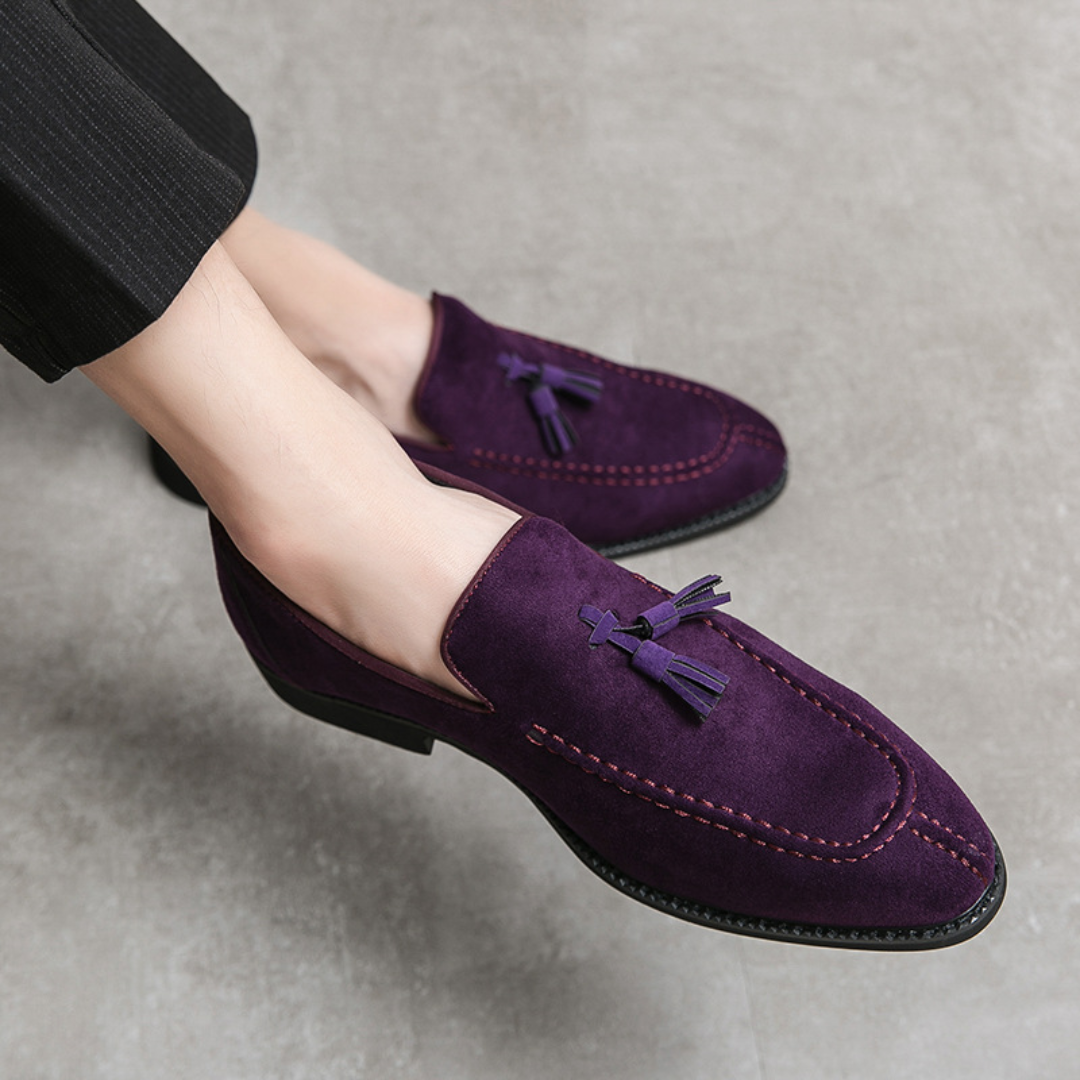 Belrois | Mocassins en Daim Souple avec Pampilles pour Homme – Confort et Raffinement