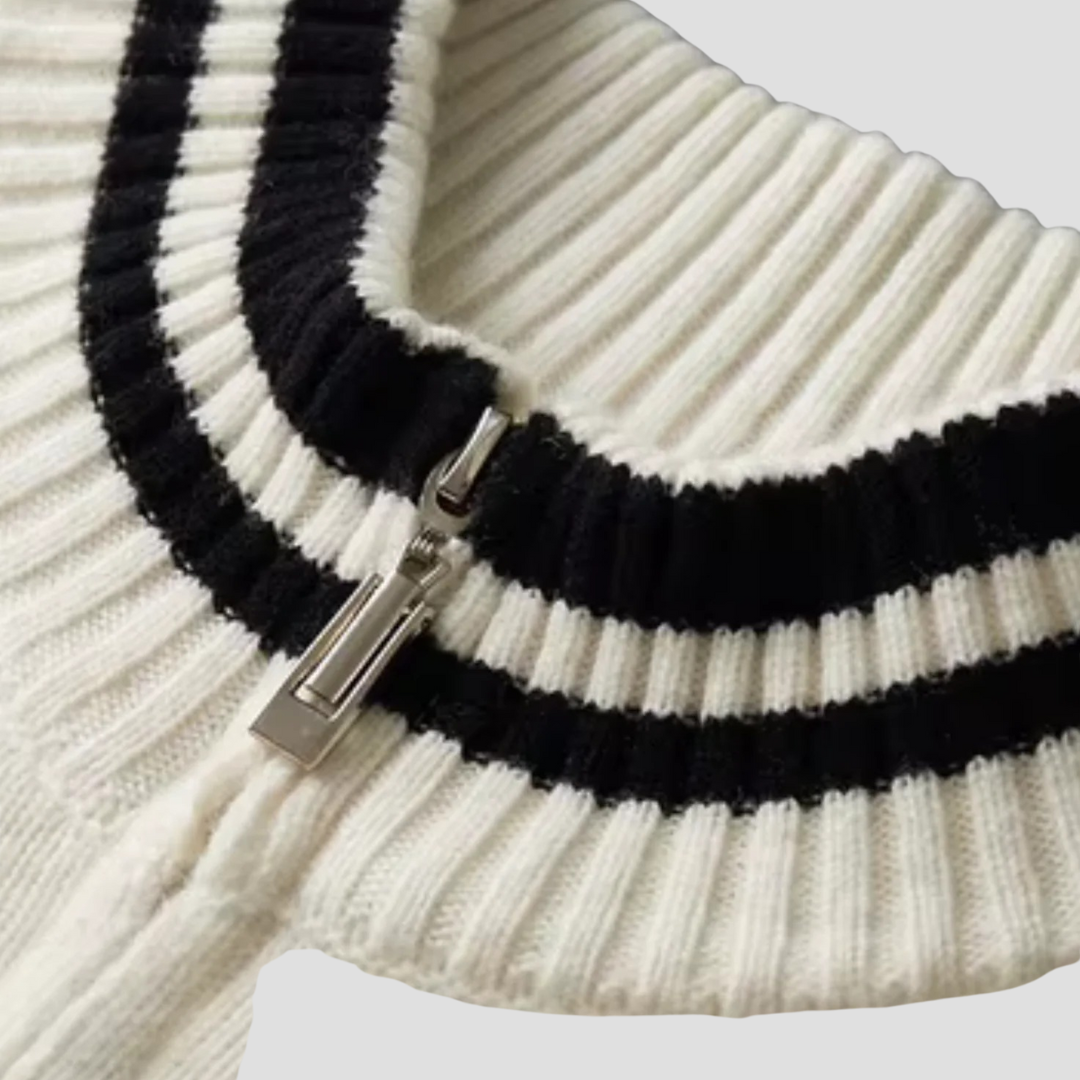 Raoul | Cardigan Zippé Bicolore