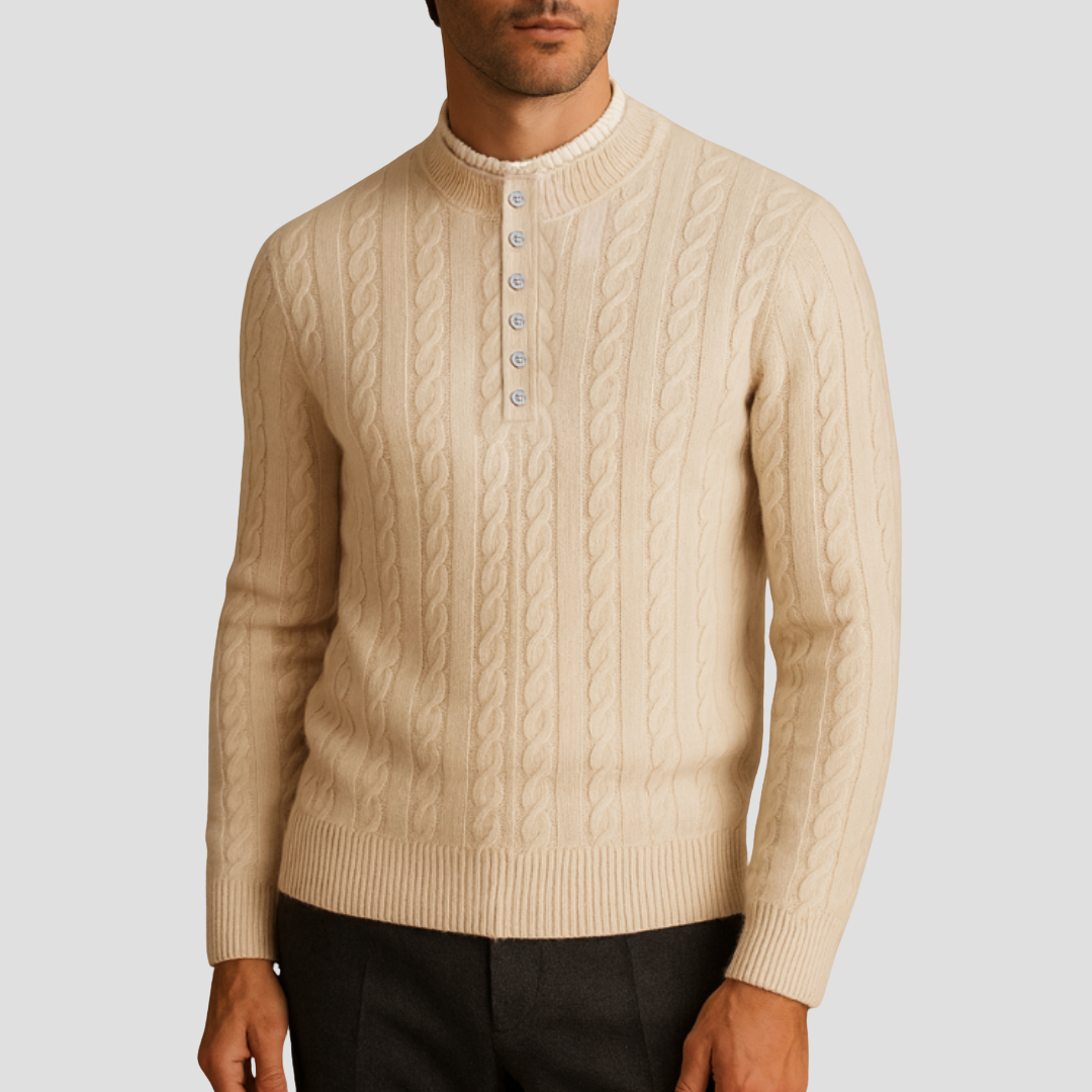 Samuel | Pull Torsadé Boutonné