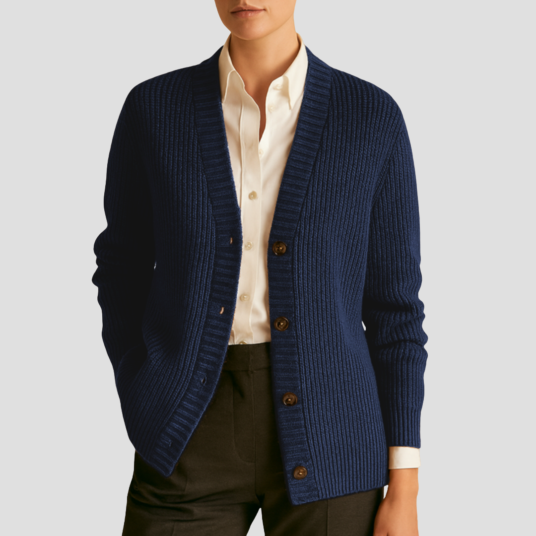Yvette | Cardigan Boutonné en Tricot