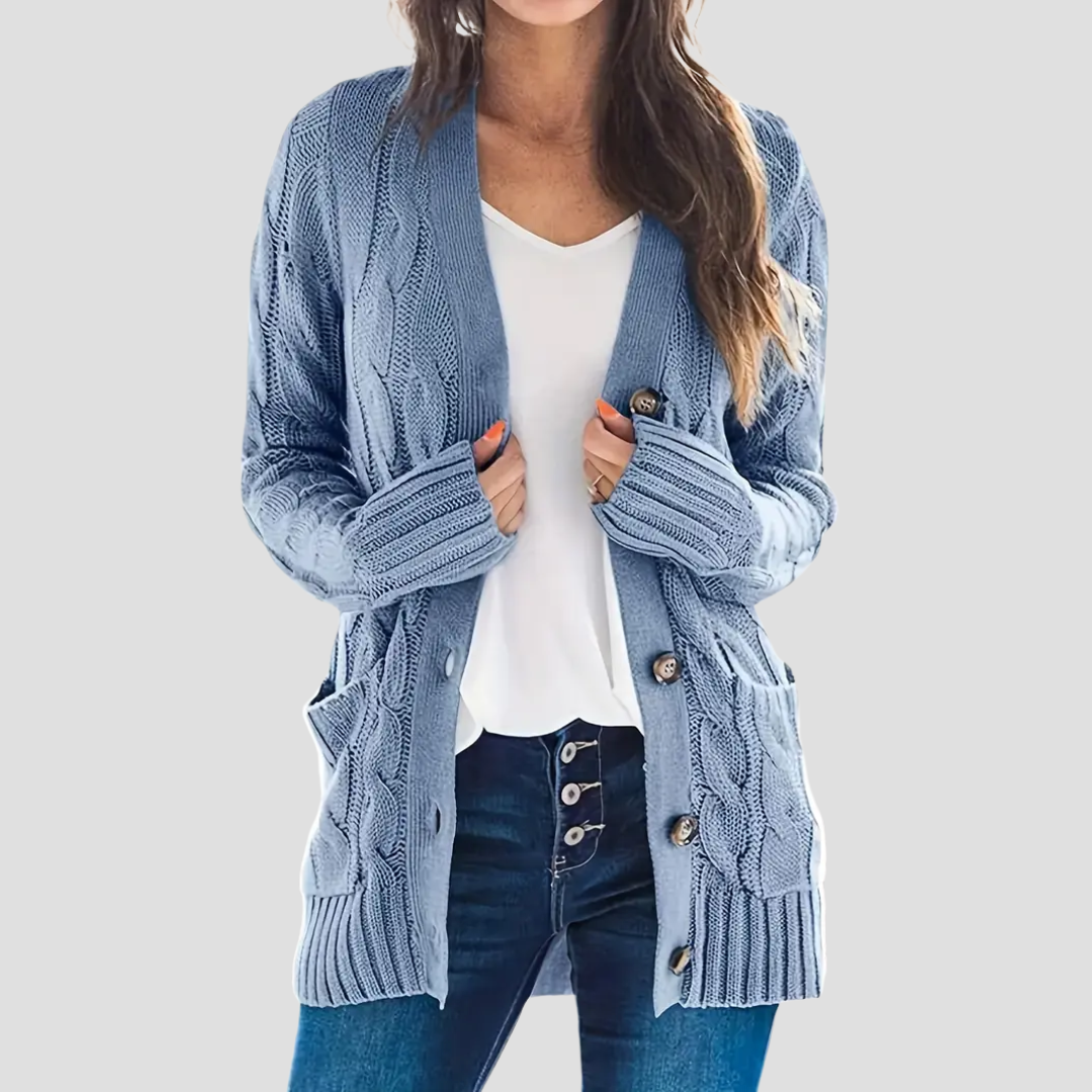 Élodie | Cardigan Maille Torsadée