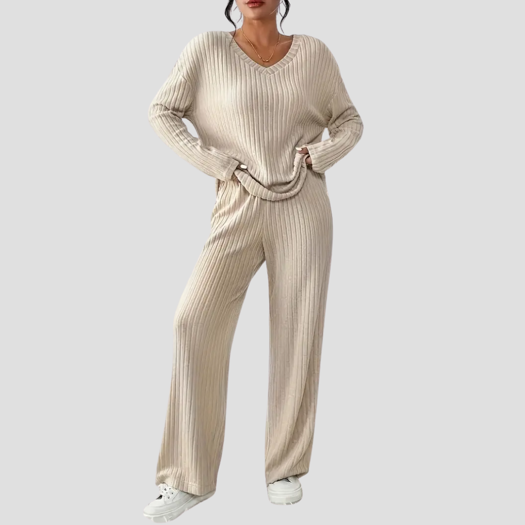 Maryvonne | Ensemble Côtelé Chic