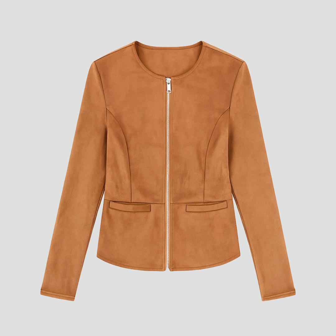 Maéva | Veste Suédée Zippée