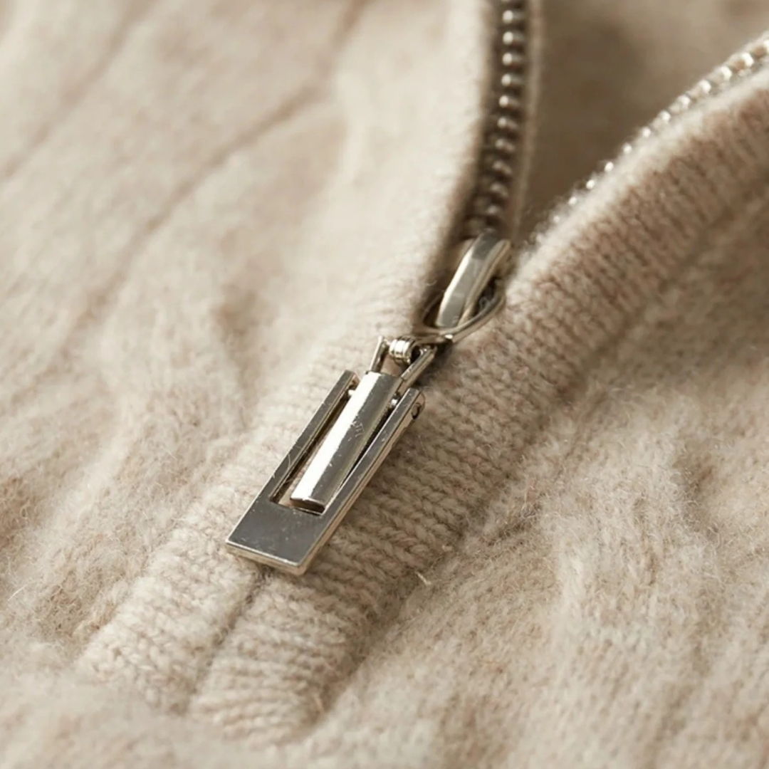 Blanchard | Pull Demi-Zippé Torsadé