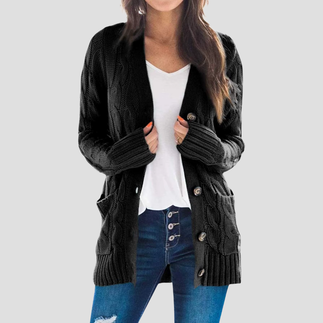 Élodie | Cardigan Maille Torsadée