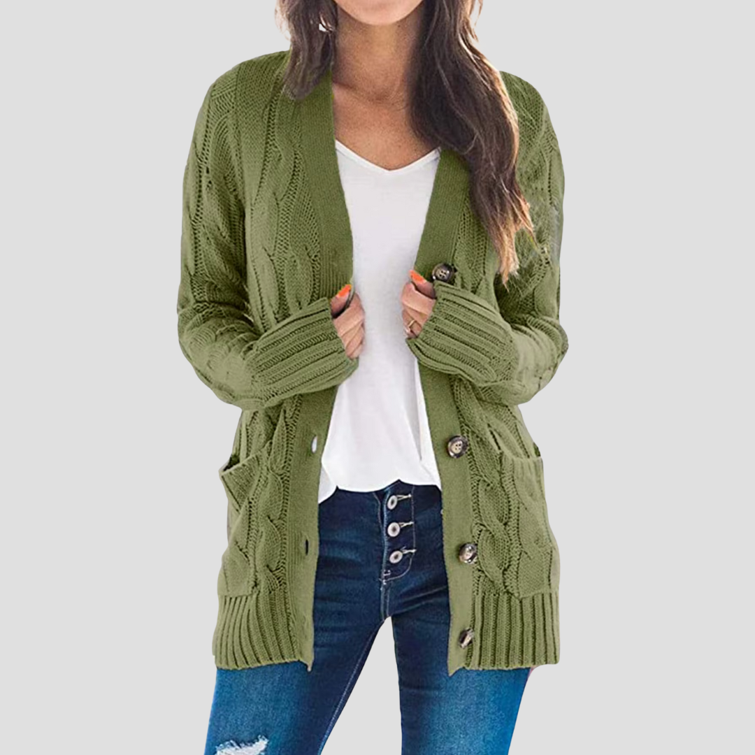 Élodie | Cardigan Maille Torsadée