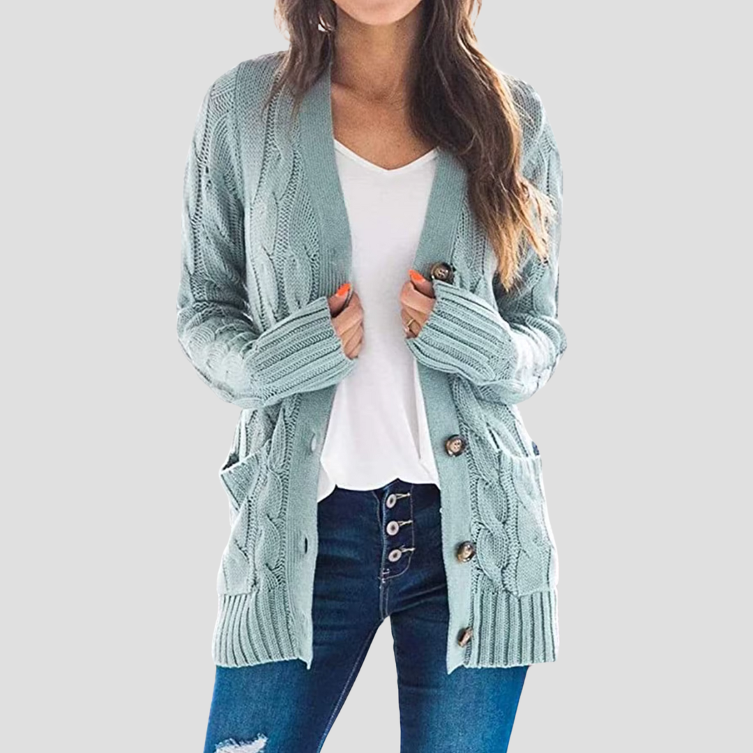 Élodie | Cardigan Maille Torsadée