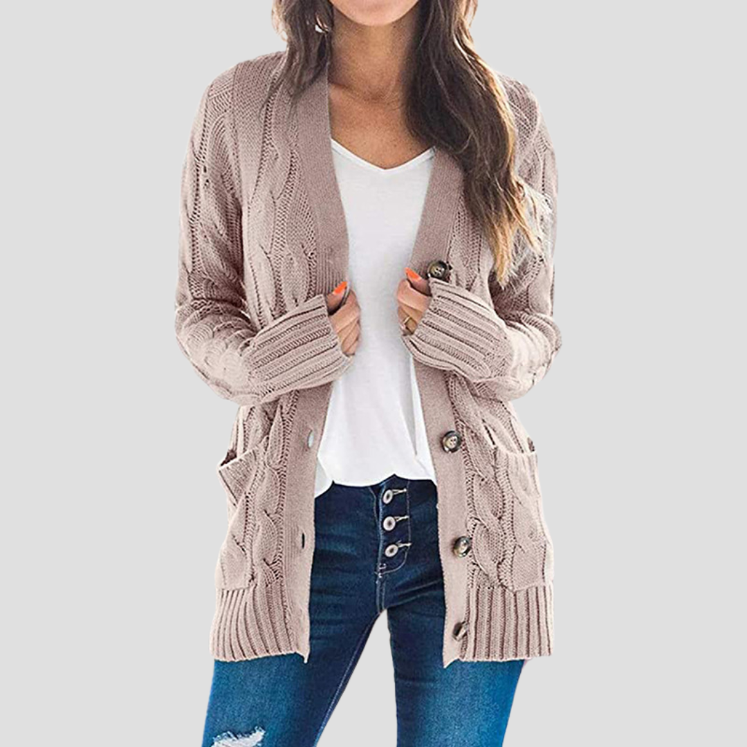 Élodie | Cardigan Maille Torsadée