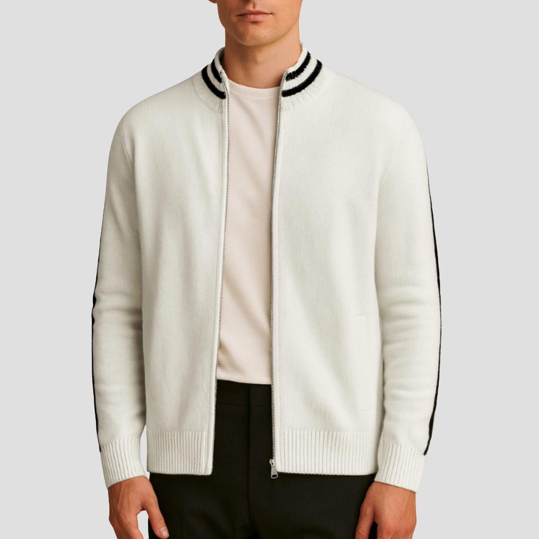 Raoul | Cardigan Zippé Bicolore