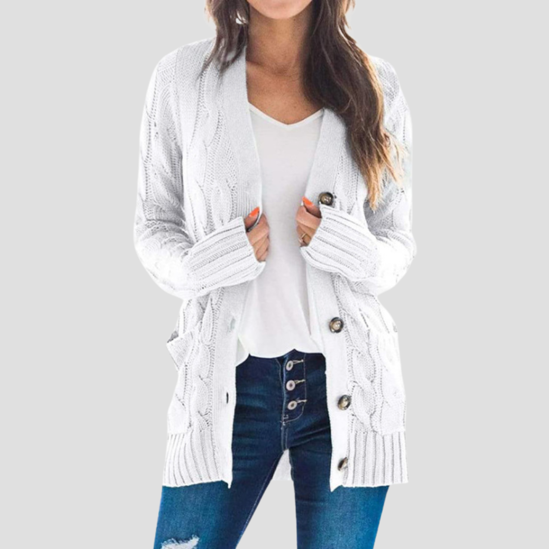 Élodie | Cardigan Maille Torsadée