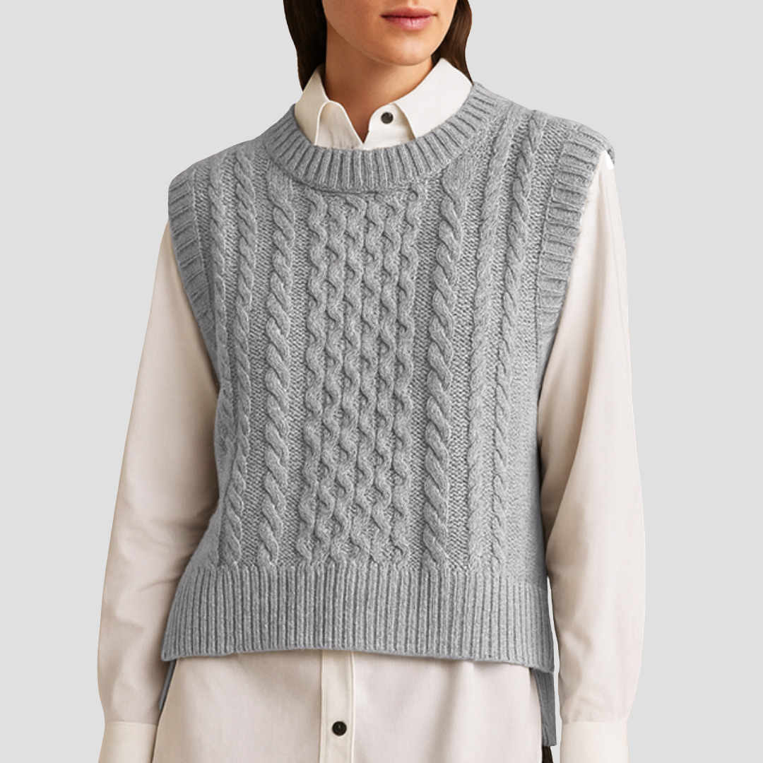 Pierrette | Pull Tricoté Sans Manches