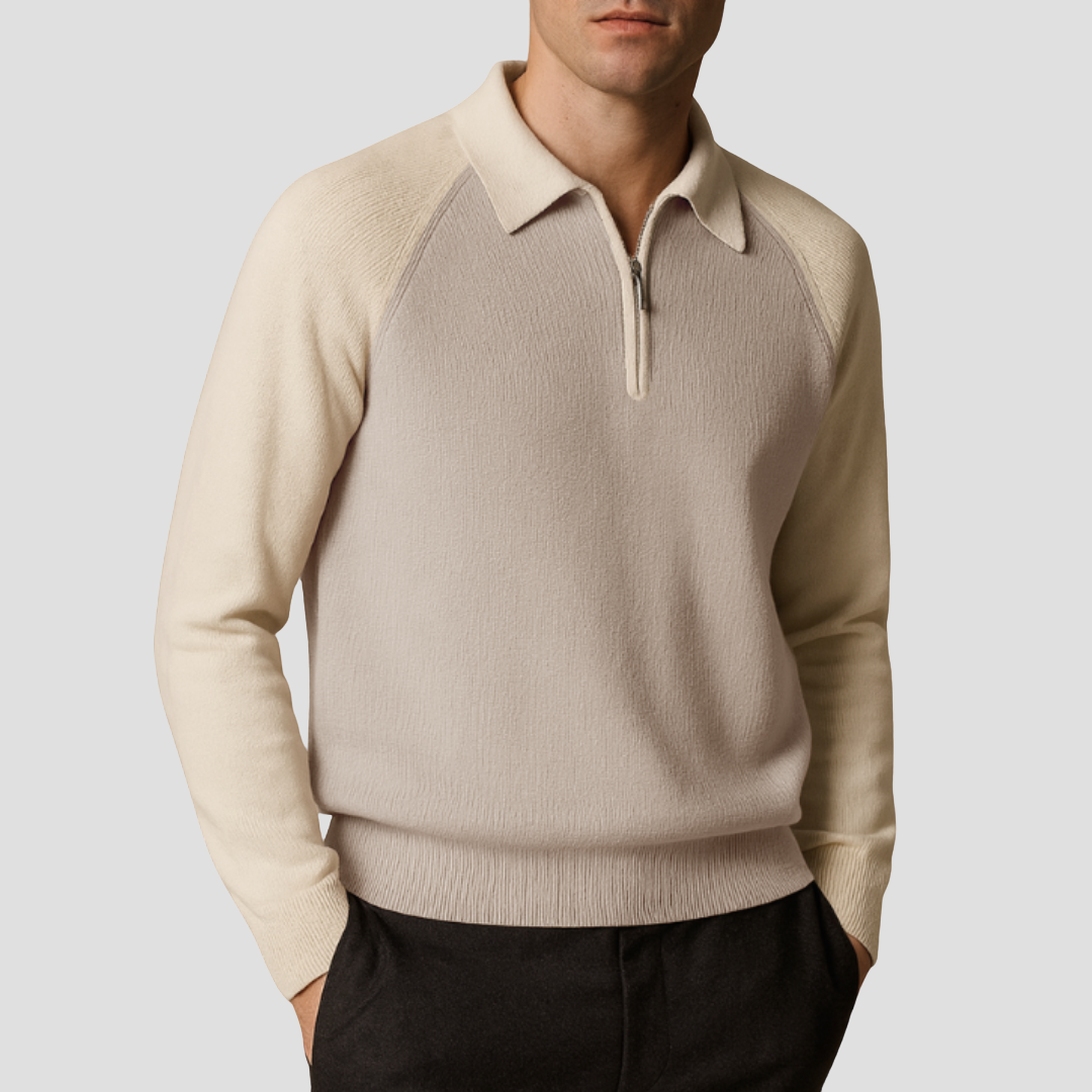 Herbert | Pull Bicolore Zippé