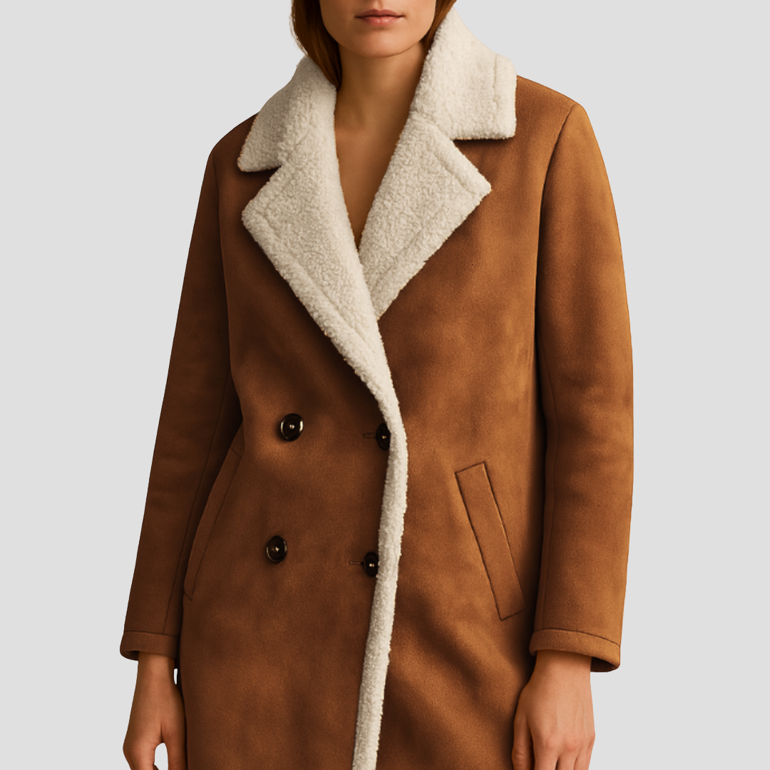 Angèle | Manteau Croisé Fourré