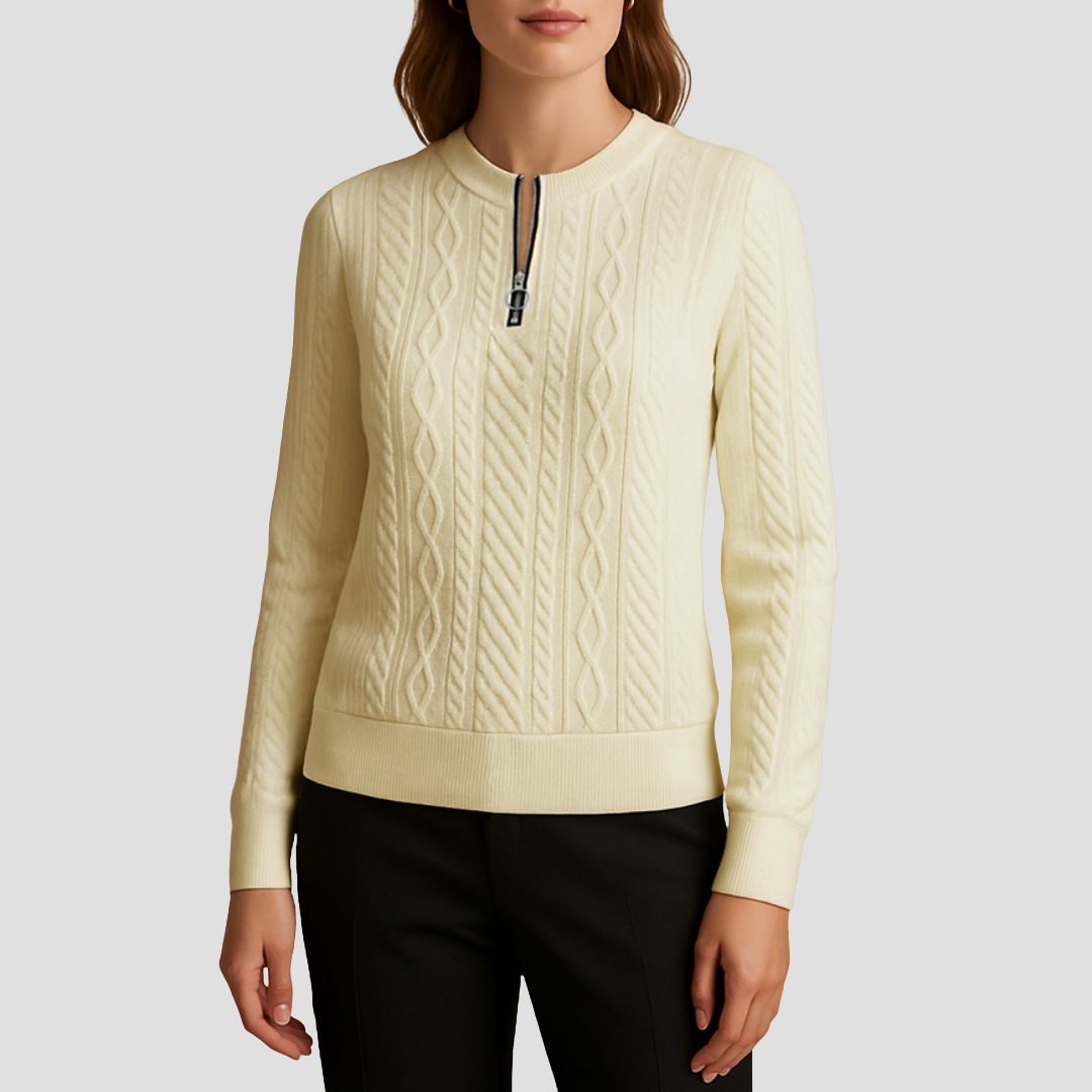 Eugénie | Pull Demi-Zip Raffiné