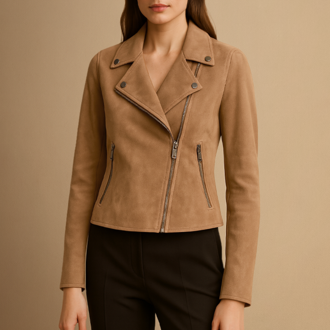 Camille | Veste Biker Asymétrique