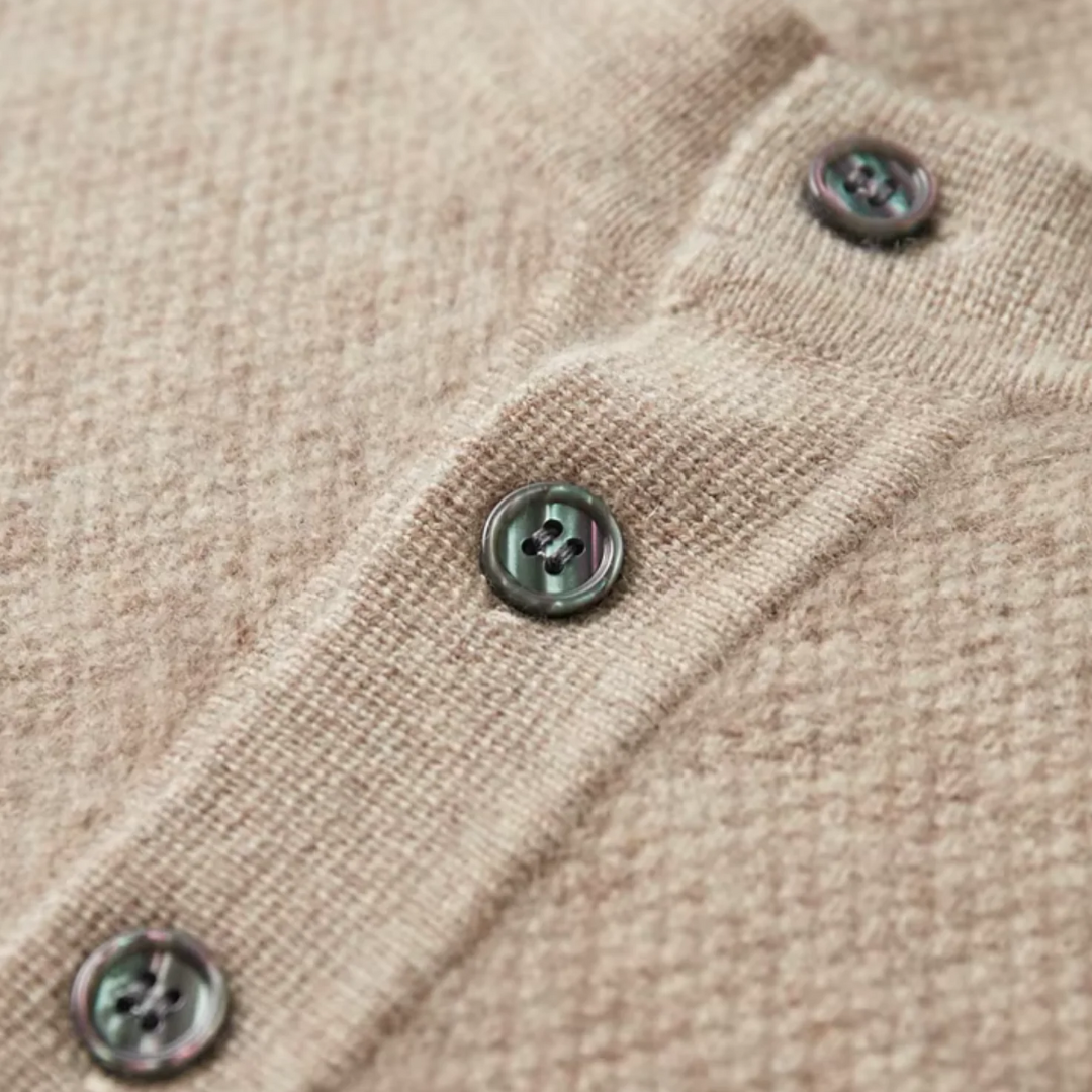 Médard | Pull Henley en Cachemire