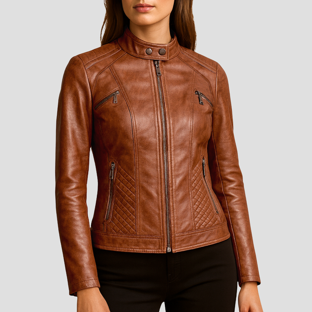 Maëlle | Veste Cuir Cintrée