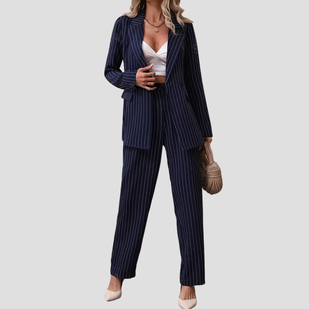 Séverine | Costume Rayé Ajusté