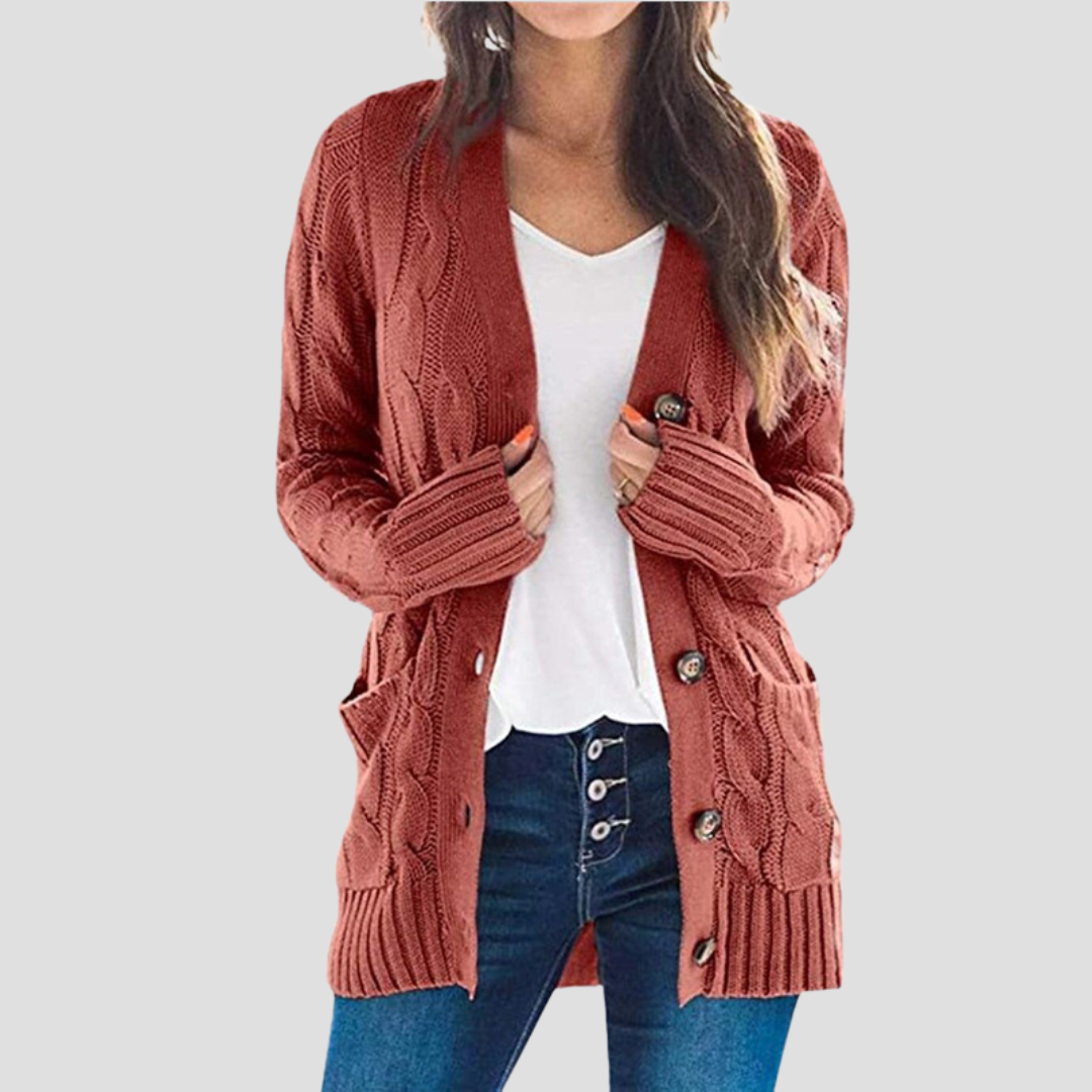 Élodie | Cardigan Maille Torsadée