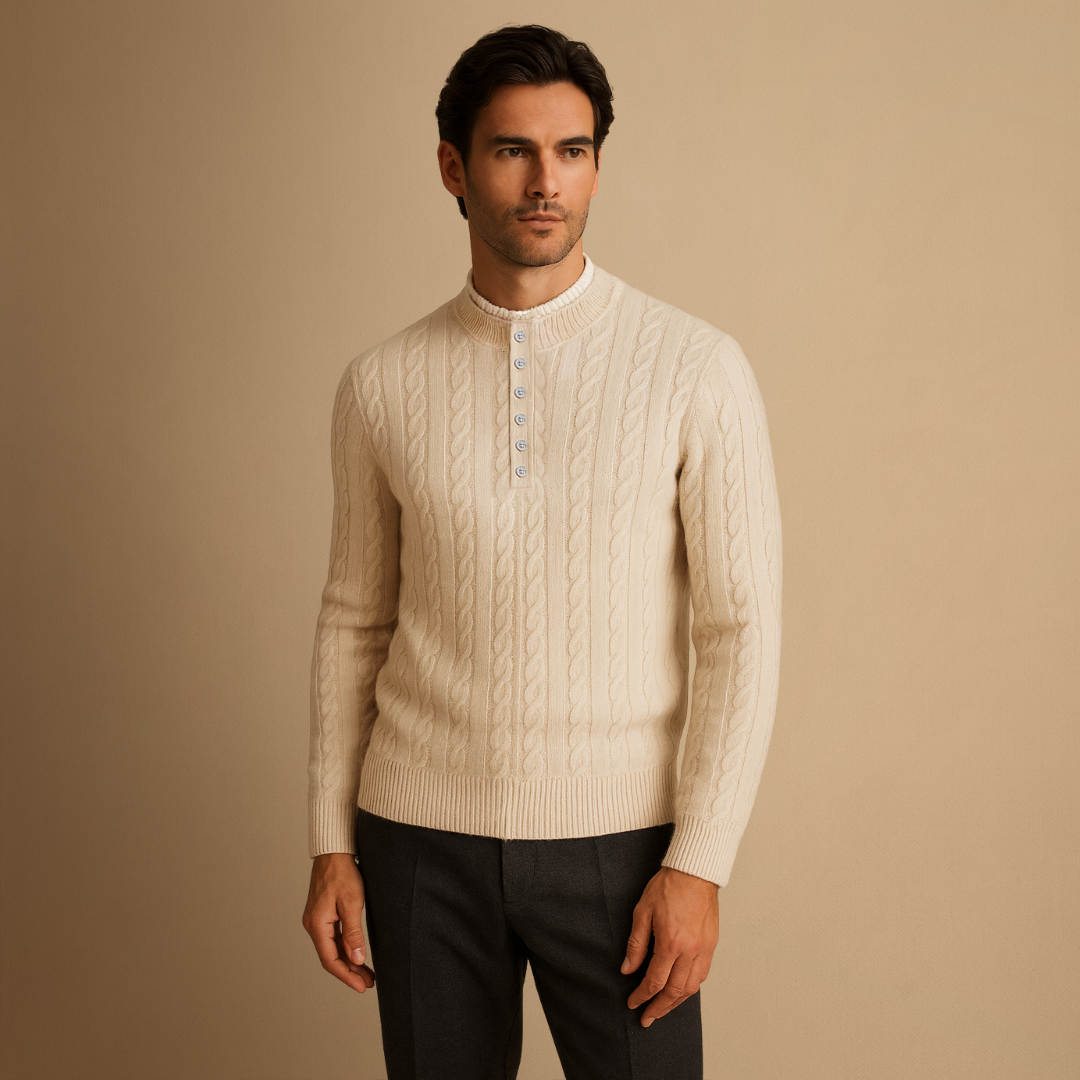 Samuel | Pull Torsadé Boutonné