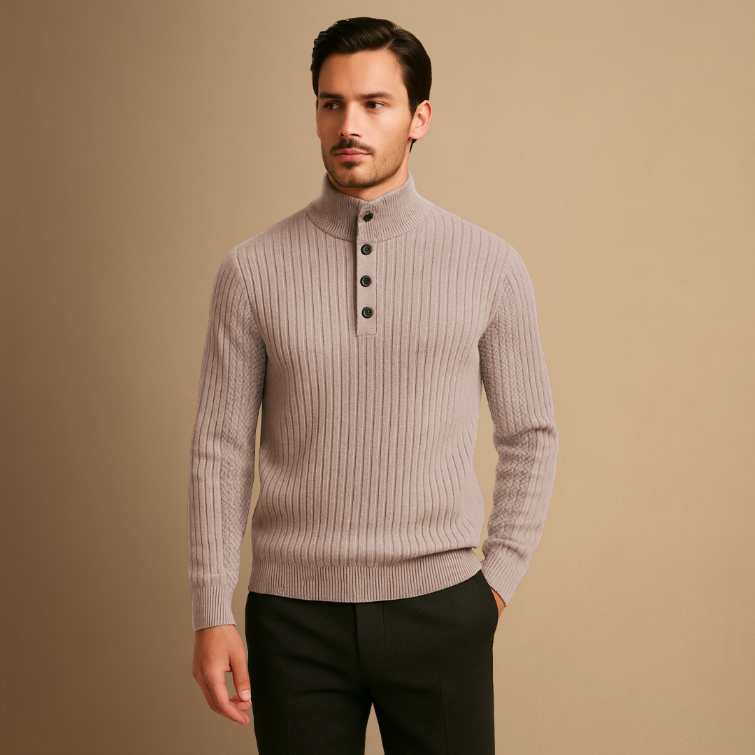 Napoleon | Pull Henley Côtelé