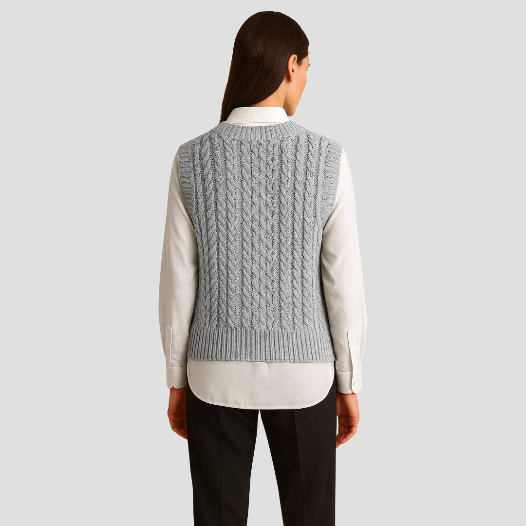 Pierrette | Pull Tricoté Sans Manches