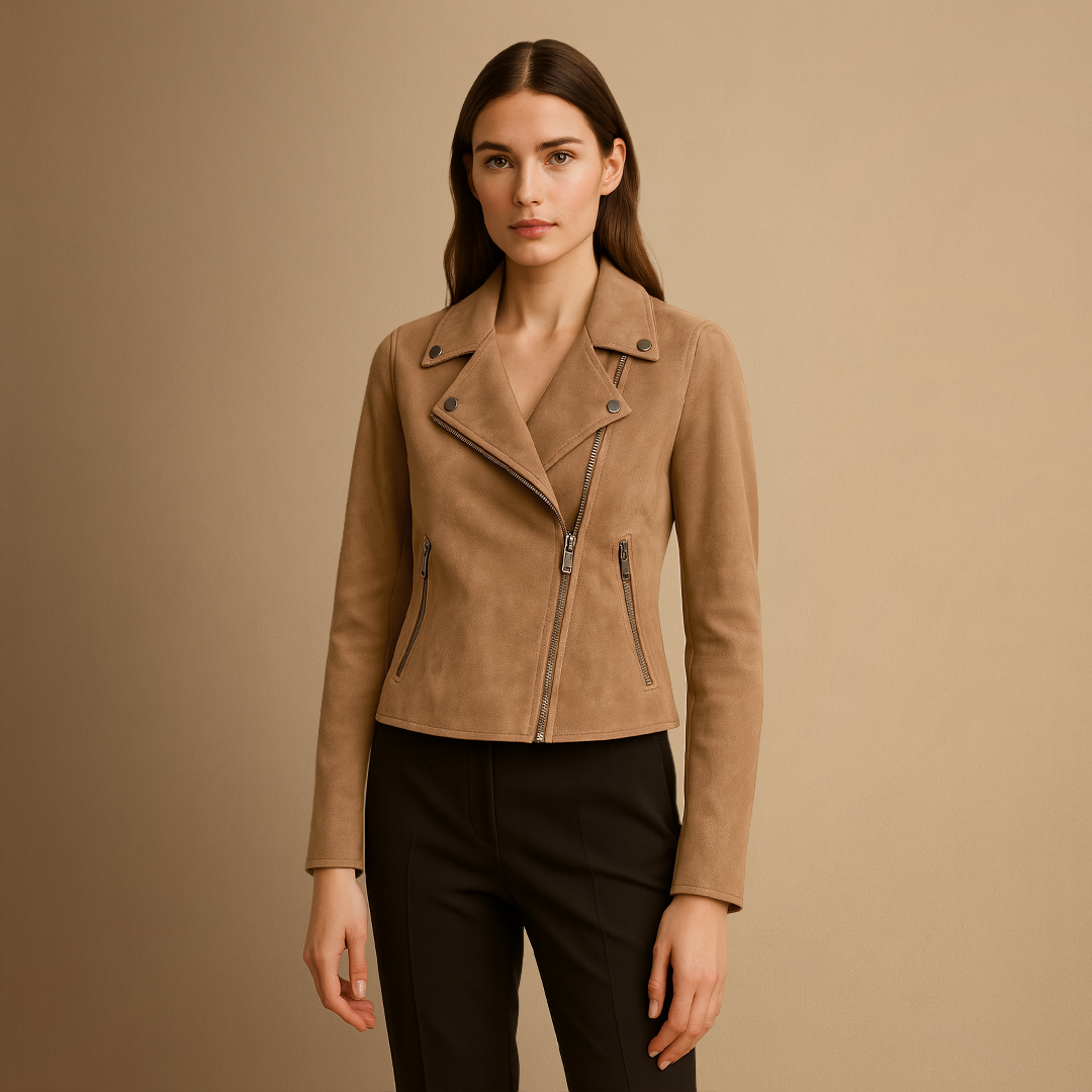 Camille | Veste Biker Asymétrique