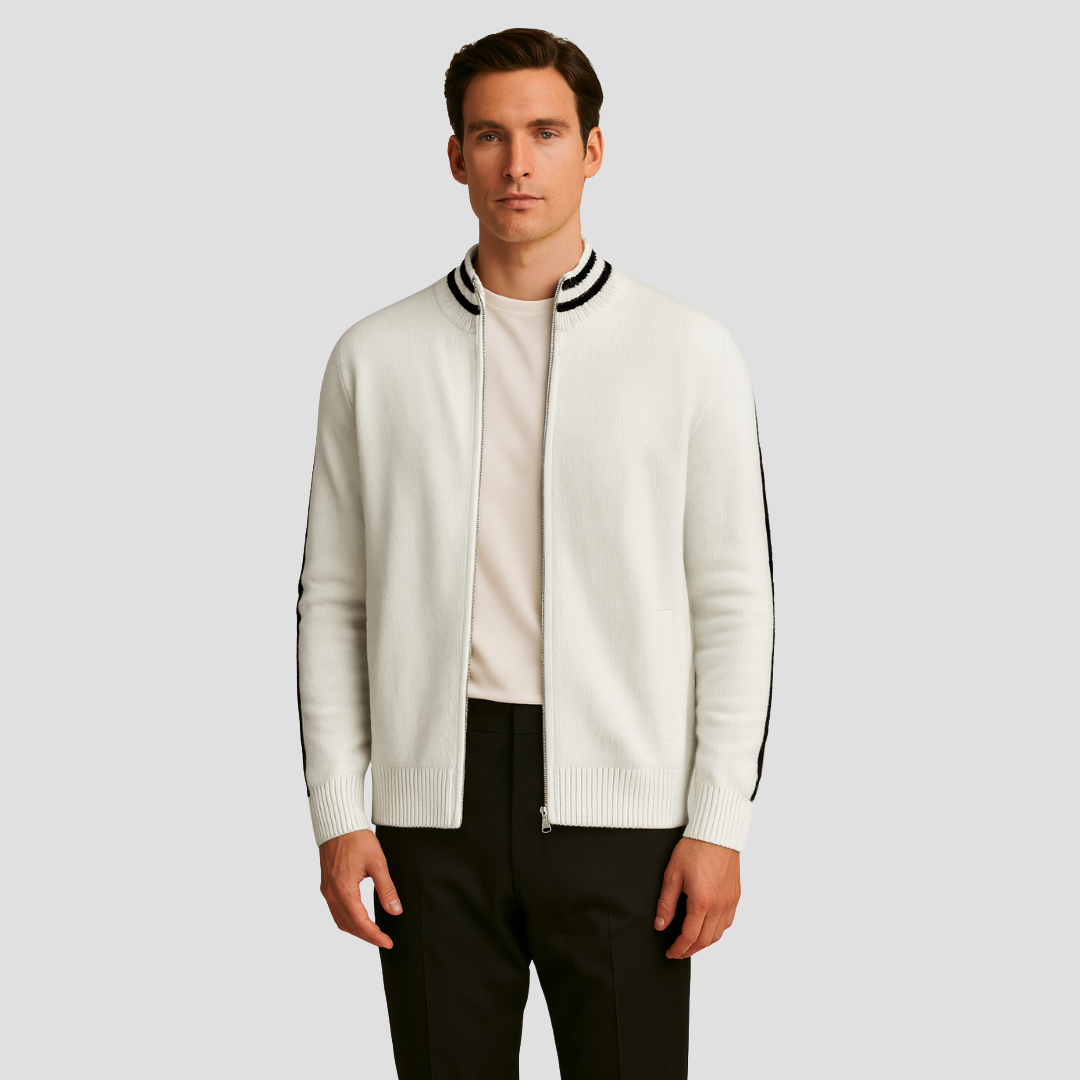 Raoul | Cardigan Zippé Bicolore