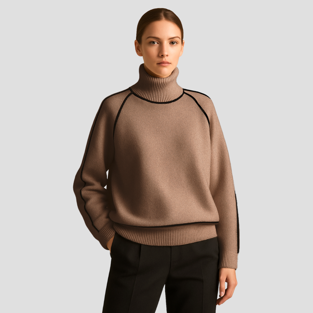 Marceline | Pull Col Roulé en Maille