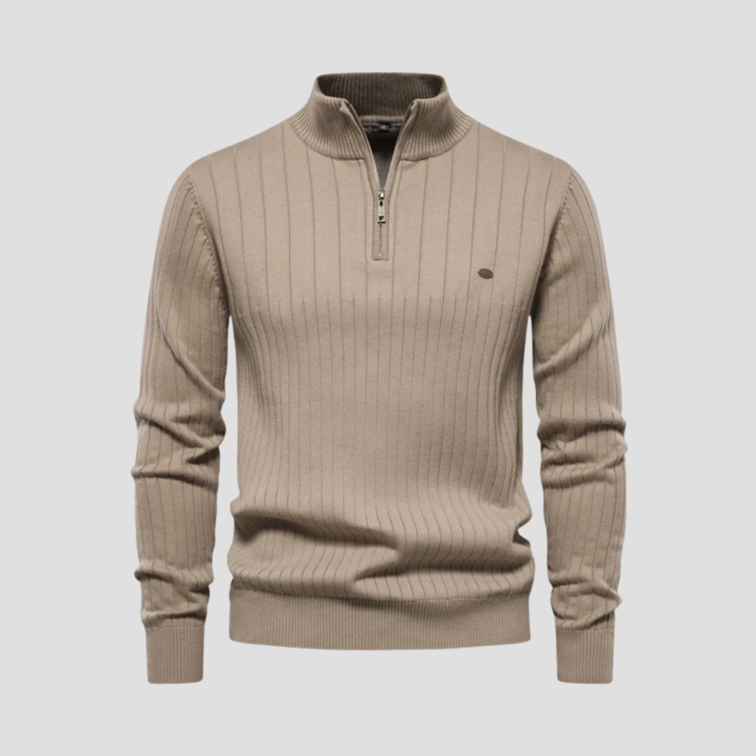 Bérenger | Pull Demi-Zip Côtelé