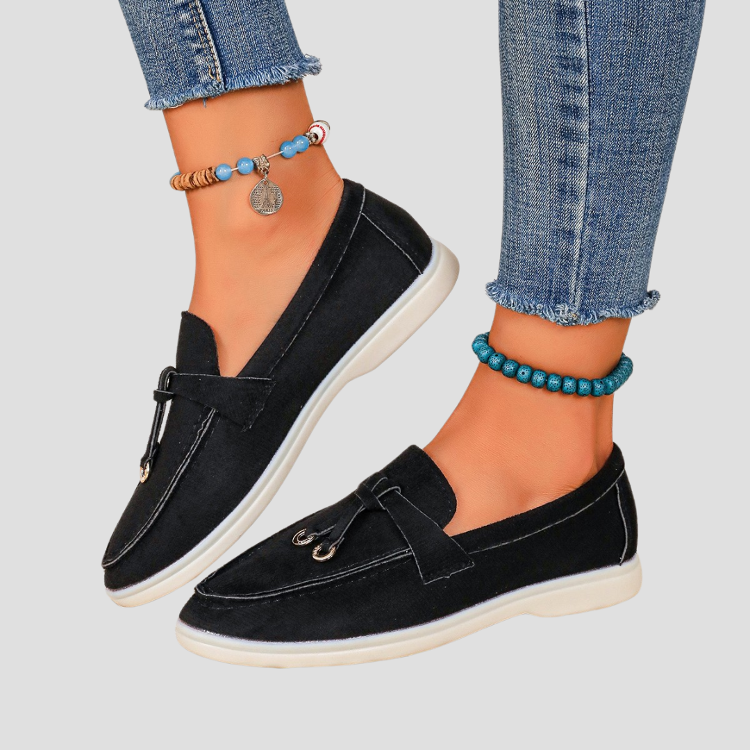 Axelle | Femme Mocassins en Cuir Véritable