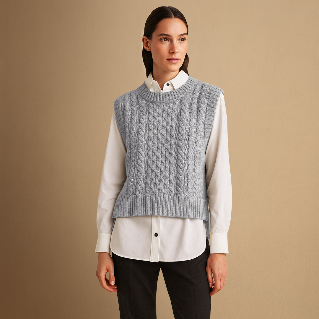 Pierrette | Pull Tricoté Sans Manches