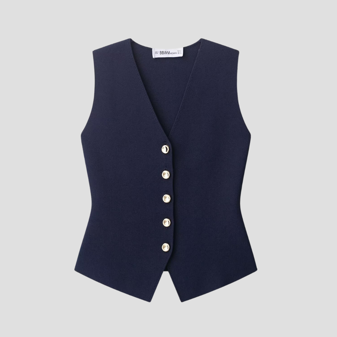 Lucie | Gilet Boutonné Élégant