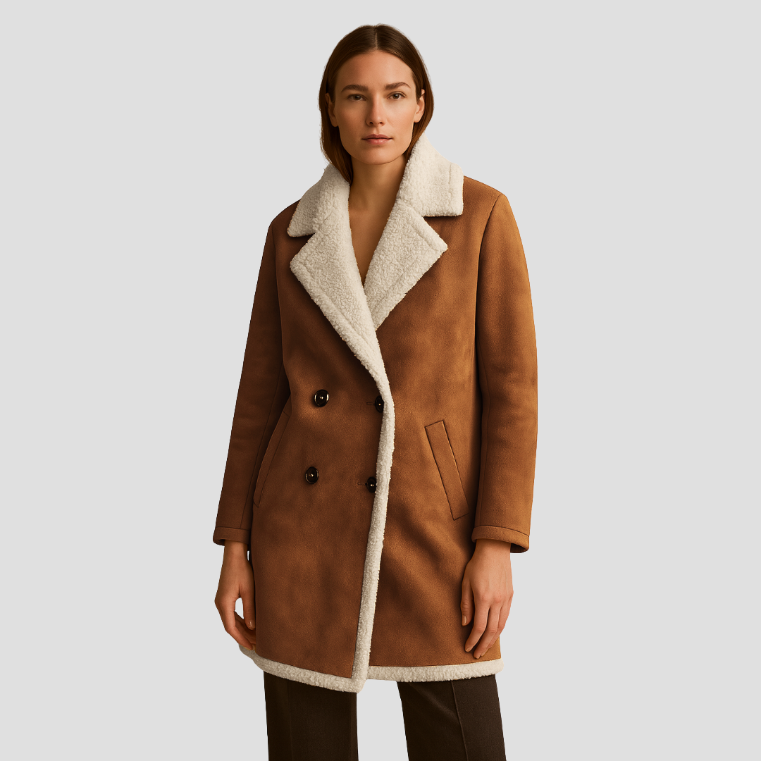 Angèle | Manteau Croisé Fourré