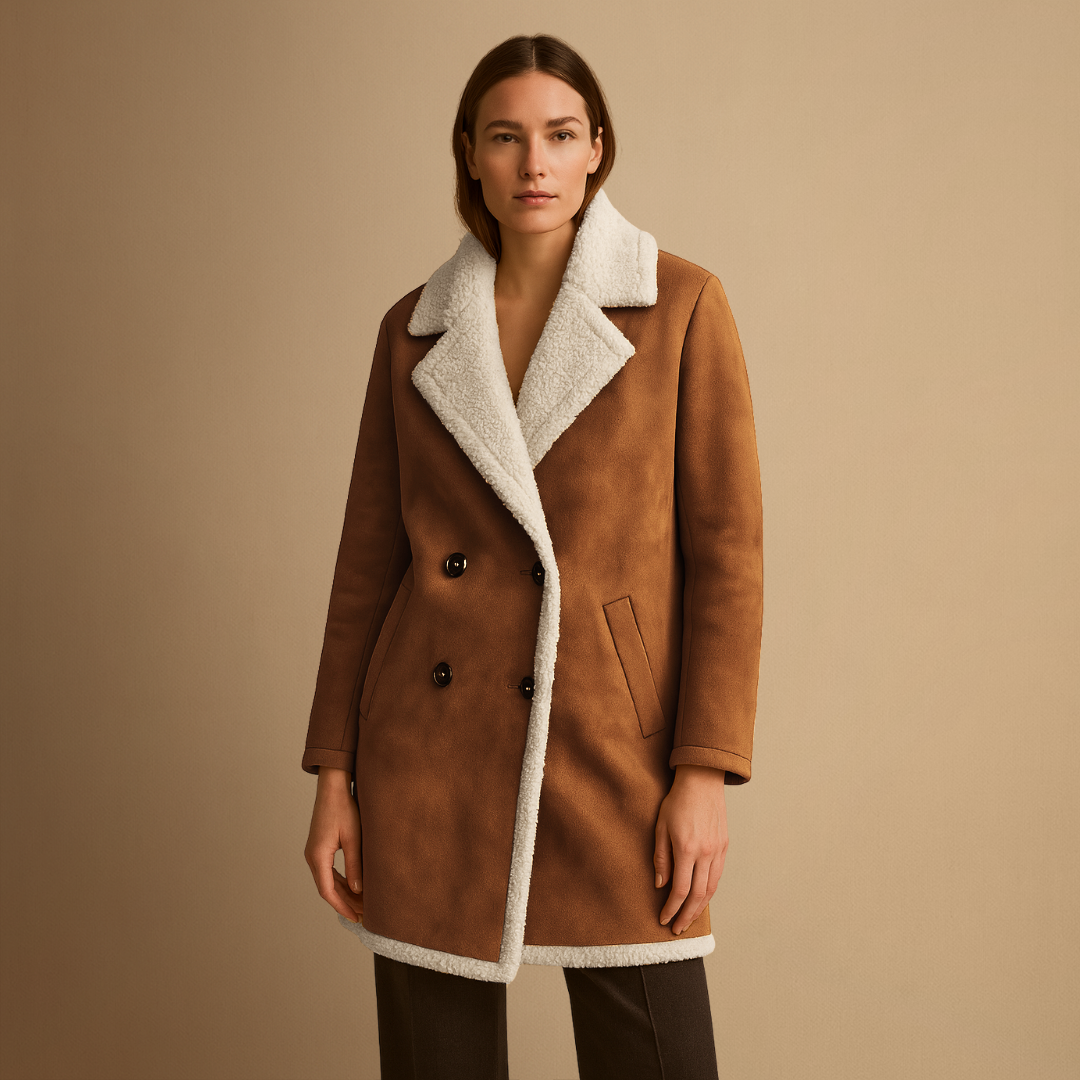 Angèle | Manteau Croisé Fourré