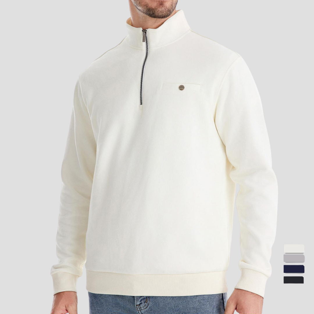 Dominique | Pull Demi-Zip Décontracté
