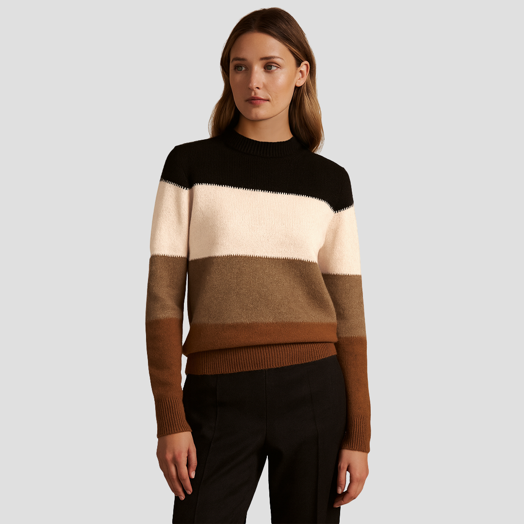 Arlette | Pull Tricoté Bicolore