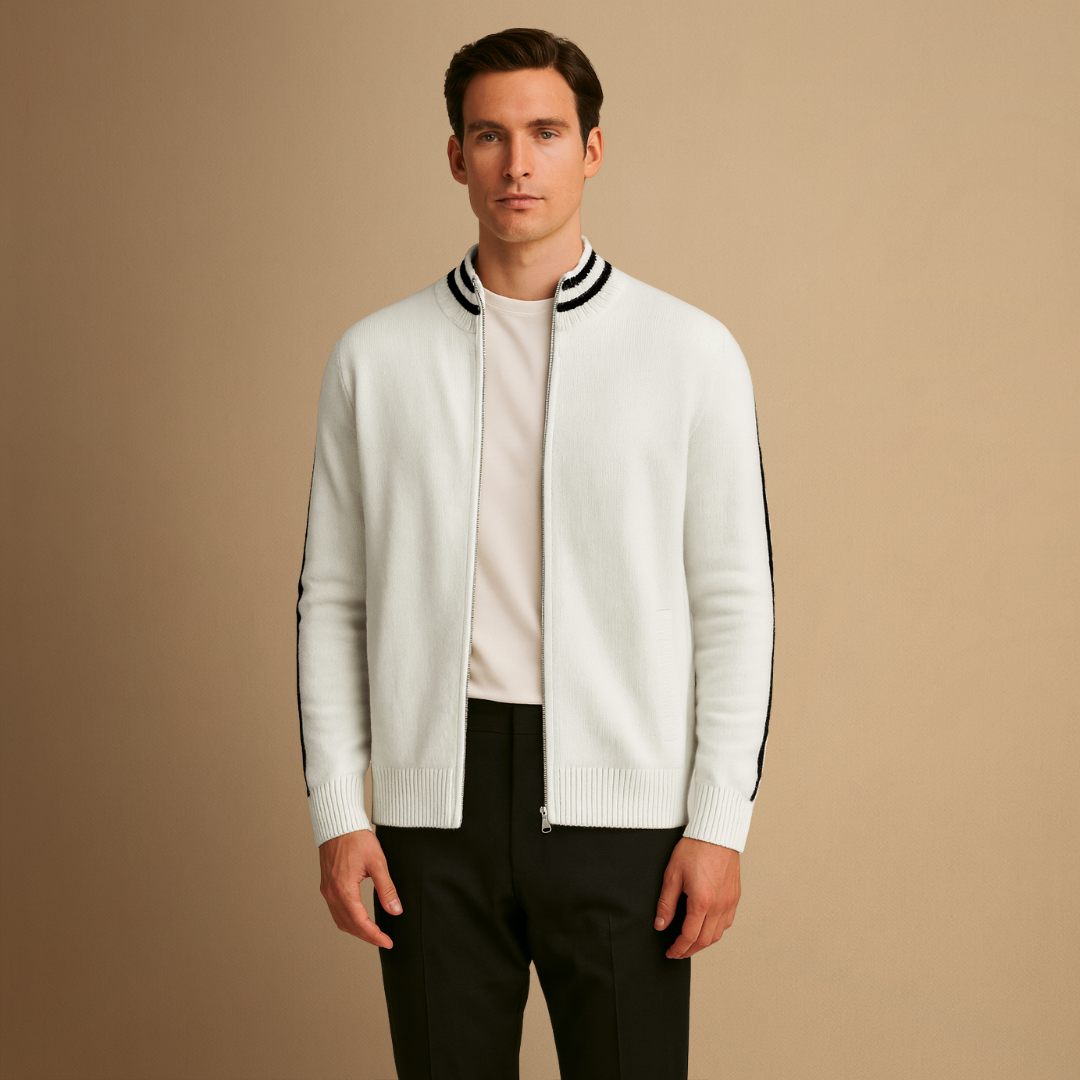 Raoul | Cardigan Zippé Bicolore