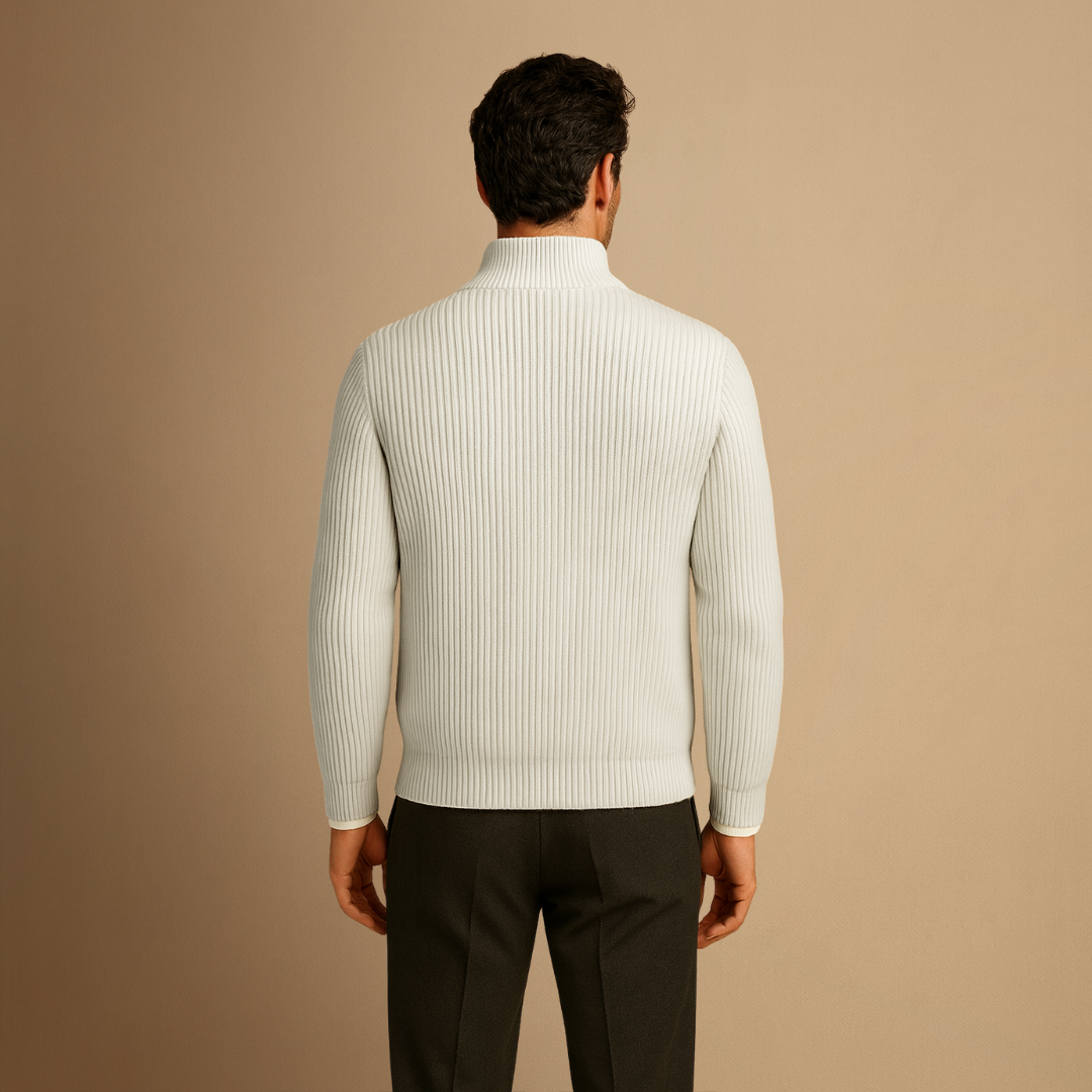 Alaric | Cardigan Zippé Côtelé