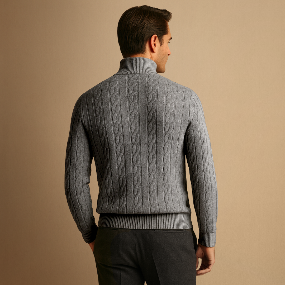 Blanchard | Pull Demi-Zippé Torsadé
