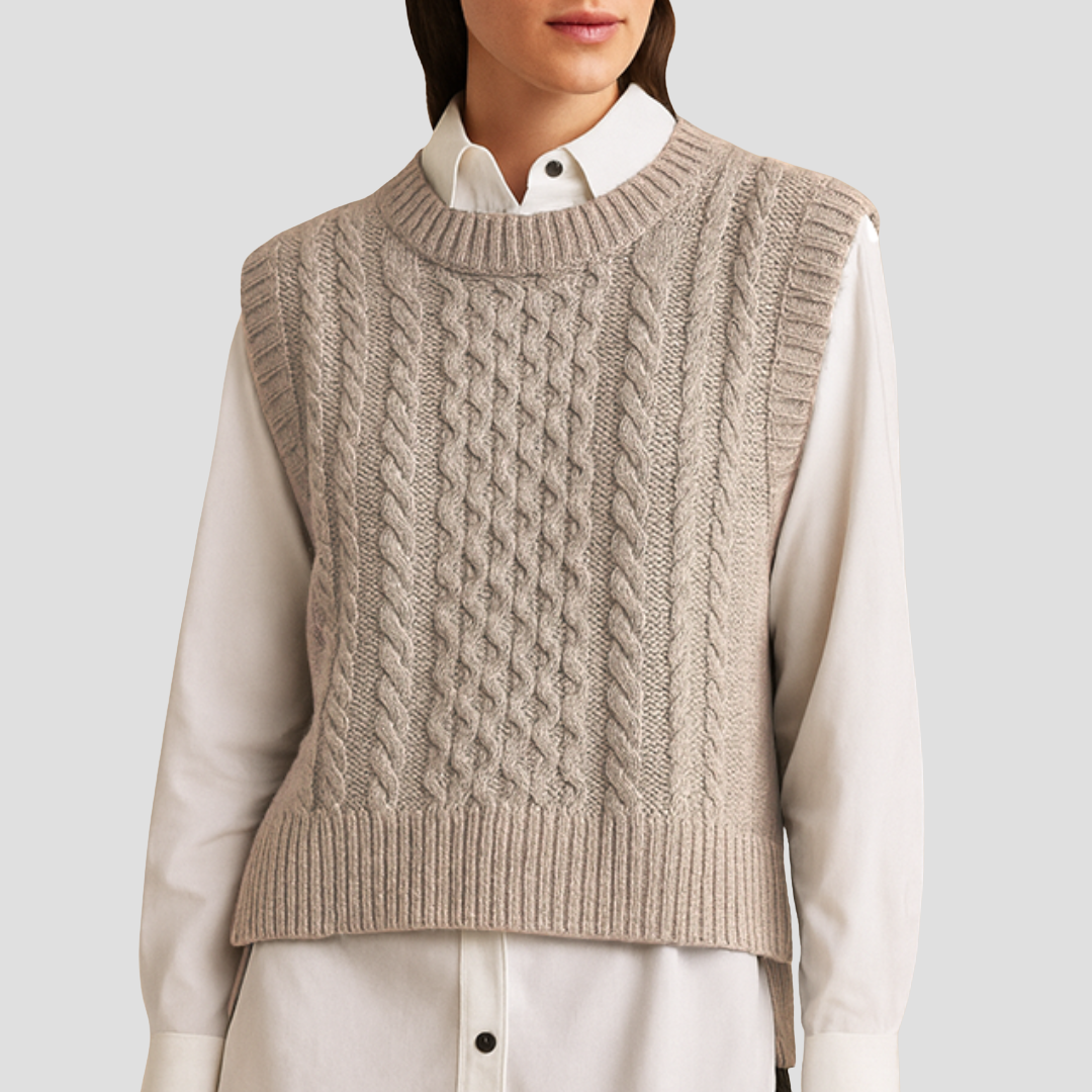 Pierrette | Pull Tricoté Sans Manches