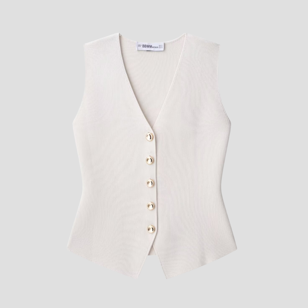 Lucie | Gilet Boutonné Élégant