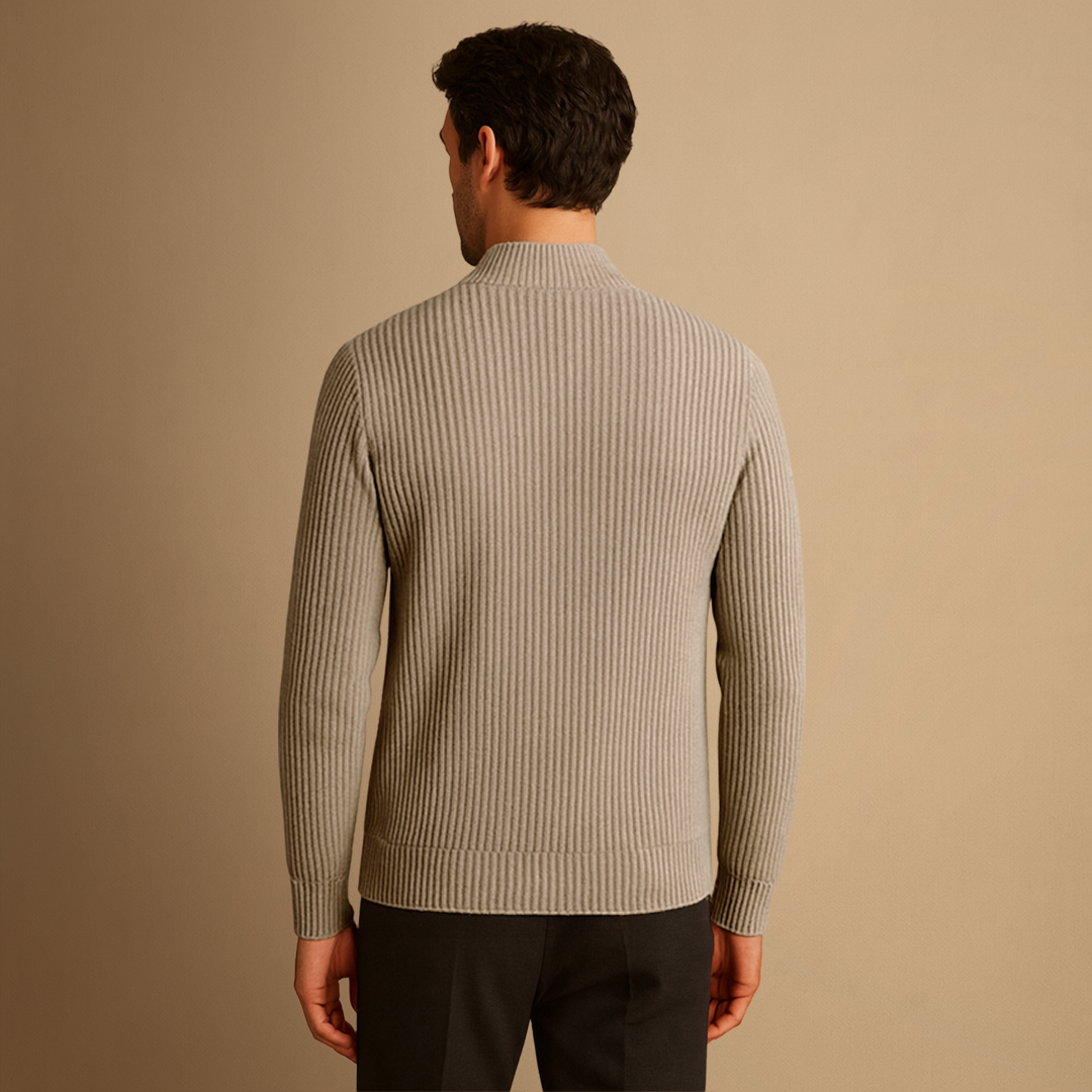 Aymeric | Cardigan Zippé Côtelé
