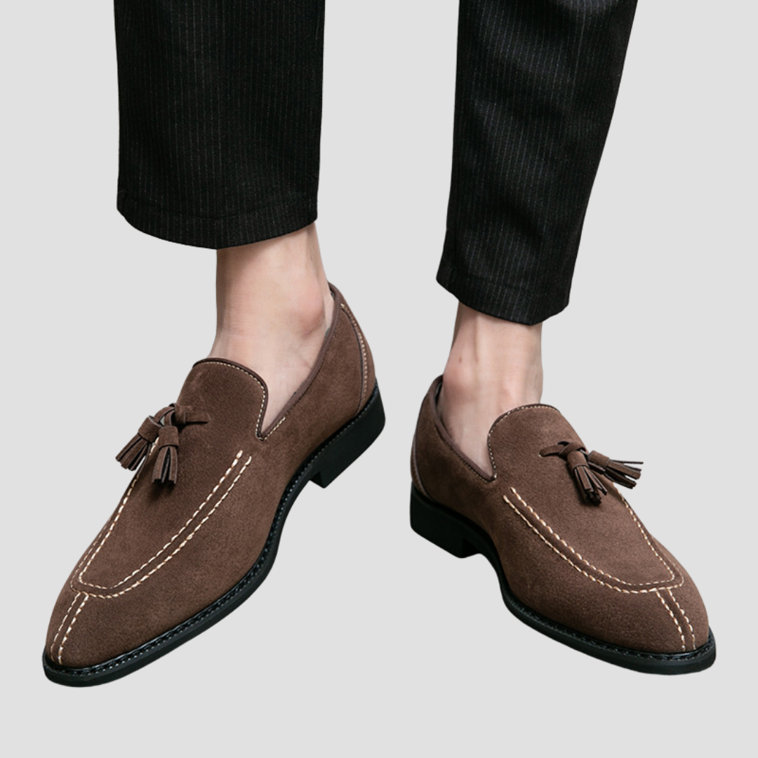 Belrois | Mocassins en Daim Souple avec Pampilles pour Homme – Confort et Raffinement