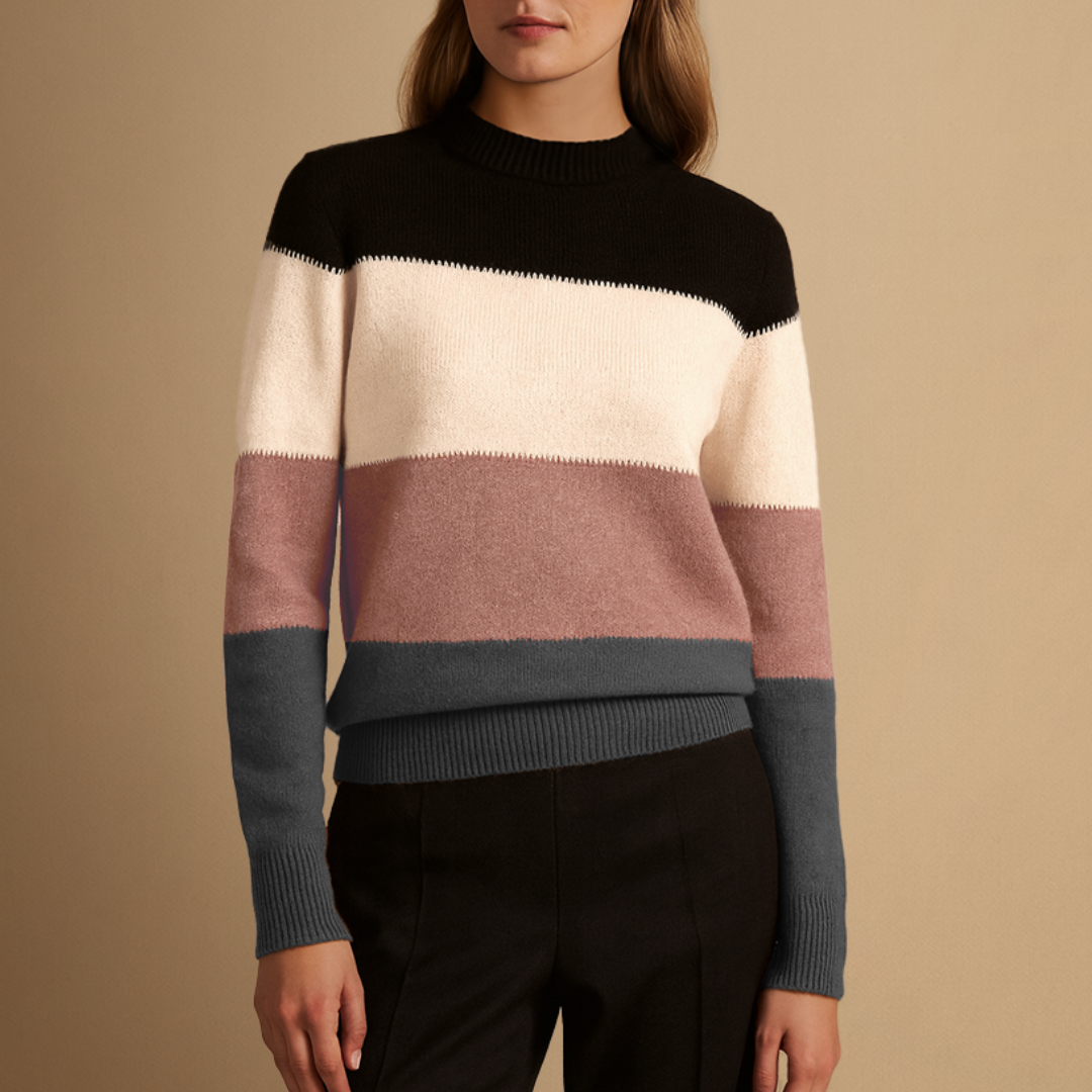 Arlette | Pull Tricoté Bicolore