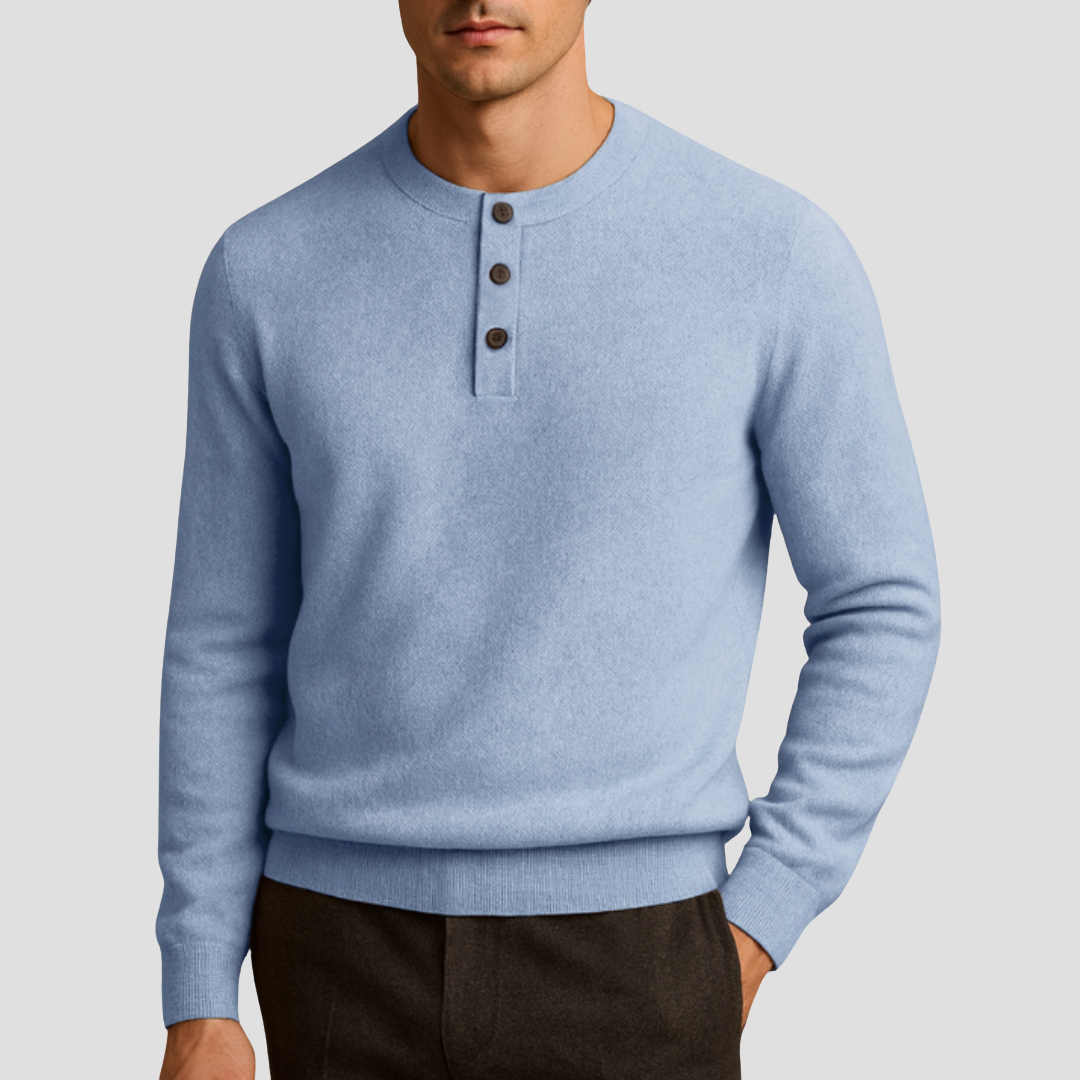 Médard | Pull Henley en Cachemire