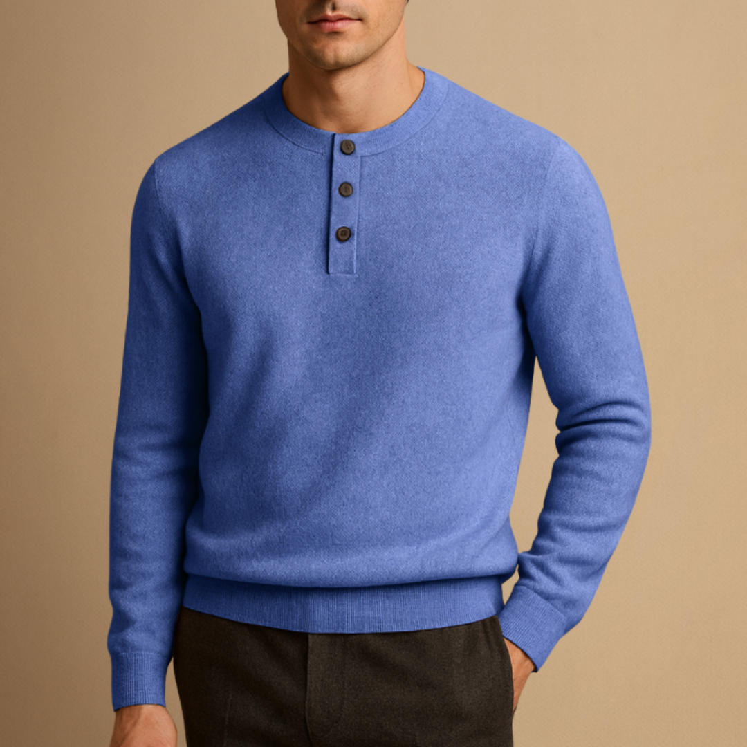 Médard | Pull Henley en Cachemire