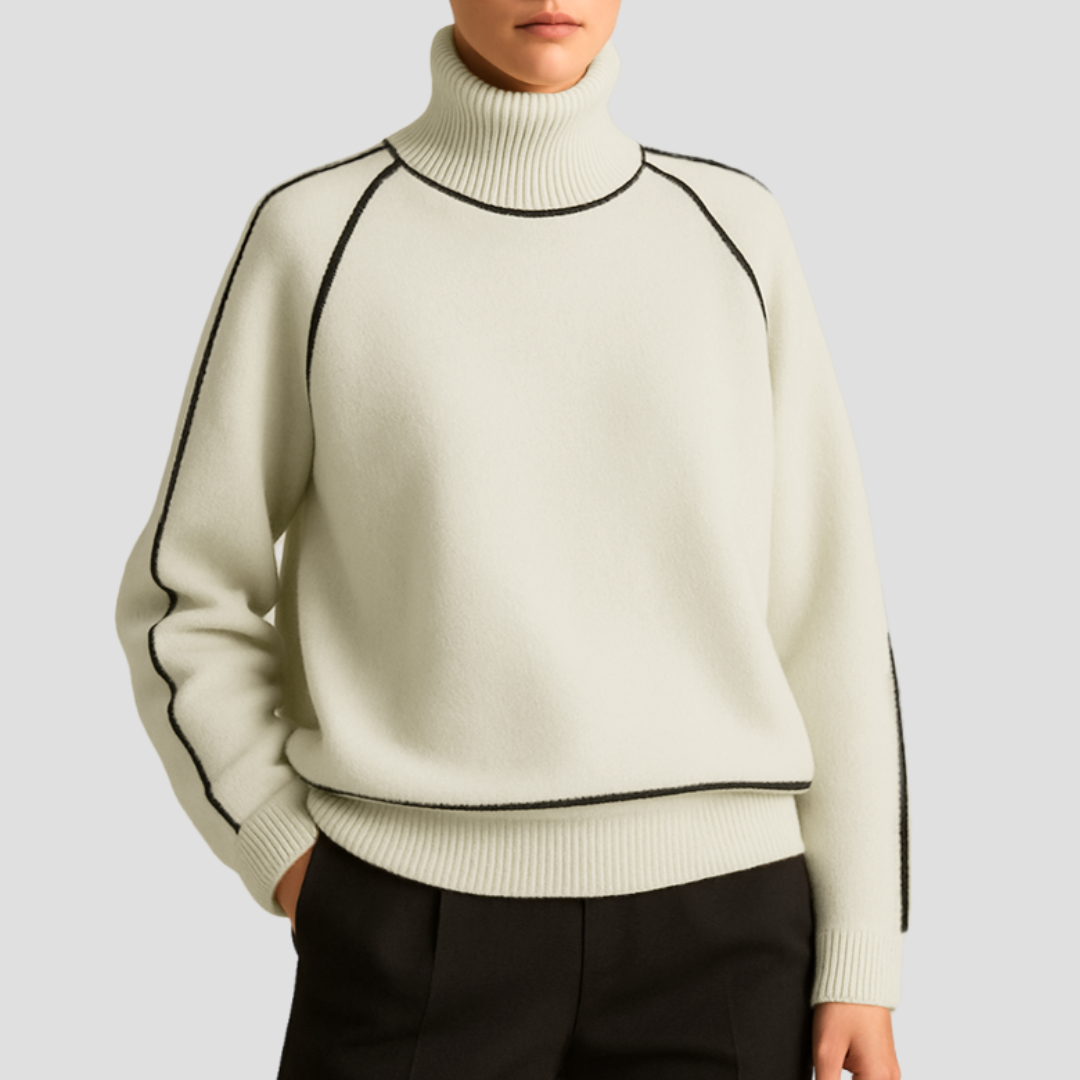 Marceline | Pull Col Roulé en Maille